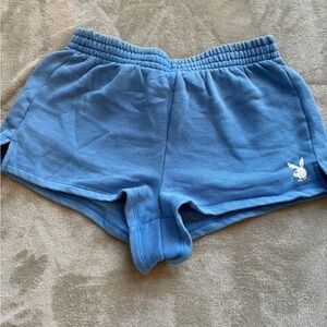 Blue Playboy Bunny Shorts